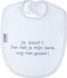 Petit Villain Slab 'Ik Knap? Dan Heb Je Mijn Tante Nog Niet Gezien' Wit/Grijs