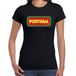 Bellatio Decorations Verkleed T-shirt voor dames - Portugal - zwart - supporter - themafeest L