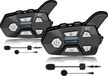 WAYXIN R9, kit mains libres pour casque de moto à 6 canaux, système d'interphone pour motos, portée du casque : 1500 mètres. Interphone duplex intégral, casque pour casque de moto avec fonction FM, lecture de musique. Double emballage
