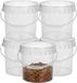 Cm Opslag emmer/box met deksel en handvat - 5x - transparant - 2.1 liter