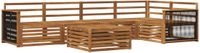 vidaXL - Bankenset - 6-delig - Naturel - Massief Acacia Hout