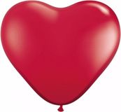 Shoppartners Hartjes ballonnen - rood - 15 stuks