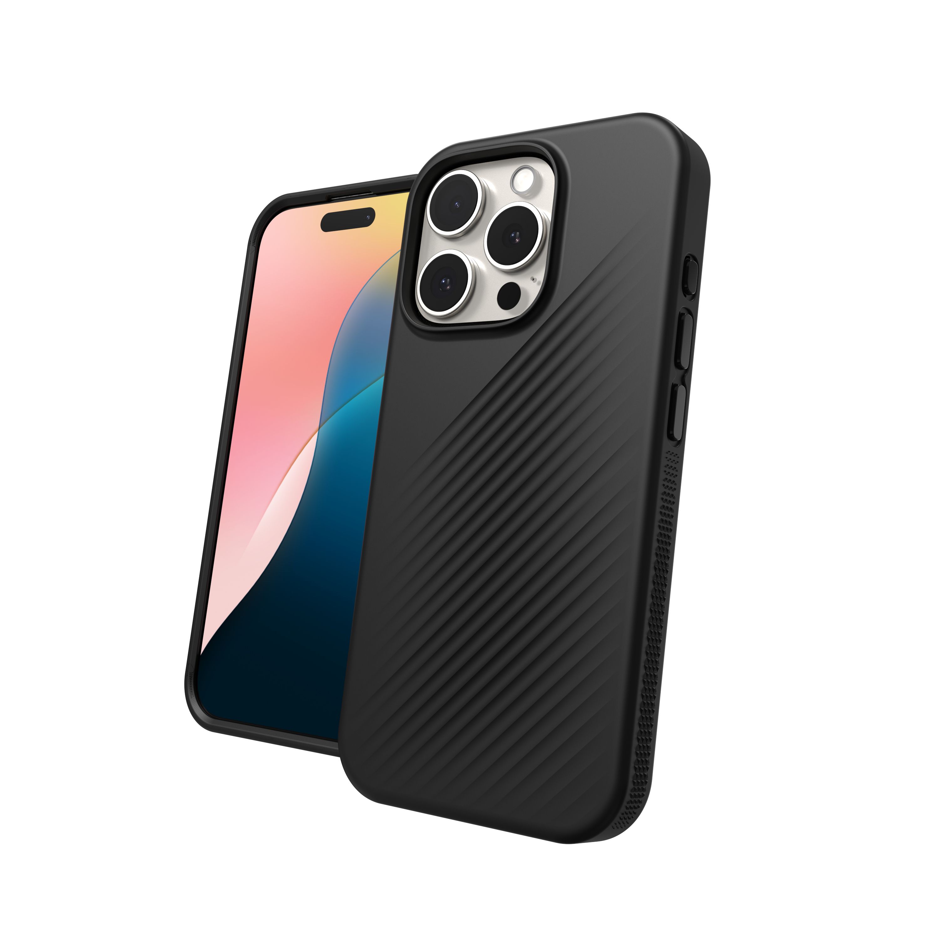 ZAGG Luxe Snap Case for iPhone 16 Pro - Black - MagSafe - 3M Drop Protection - Recycled Materials