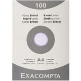 Exacompta 13206E indexkaarten, geruit, 5x5, ongeperforeerd, 210 x 297 mm, wit, 100 stuks
