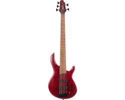 Cort B5 Element Open Pore Burgundy Red 5-snarige elektrische basgitaar