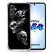 Cokitec Beschermhoes van gehard glas voor Samsung Galaxy A54 5G, motief: doodskop