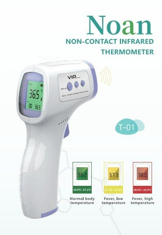 VIP Body Care Noan Infrarood Koortsthermometer Digitaal Voorhoofd