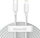 Baseus Simple Wisdom USB-C naar Lightning Kabel - 1.5m - Wit
