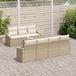vidaXL Salon de jardin avec coussin 8 pcs Beige poly rotin