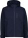 CMP Waterdichte jas met capuchon met rits voor heren, maat 2XL, zwartblauw, polyester