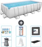 Bestway Power Steel Bestway Rechthoekig Power Steel Zwembad - 488 x 244 x 122 - Grijs