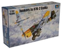 Trumpeter 3214 modelbouwset Junkers Ju-87B-2 Stuka, zwart