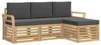 vidaXL Ensemble de canapés d'extérieur 4 pc Blanc et anthracite
