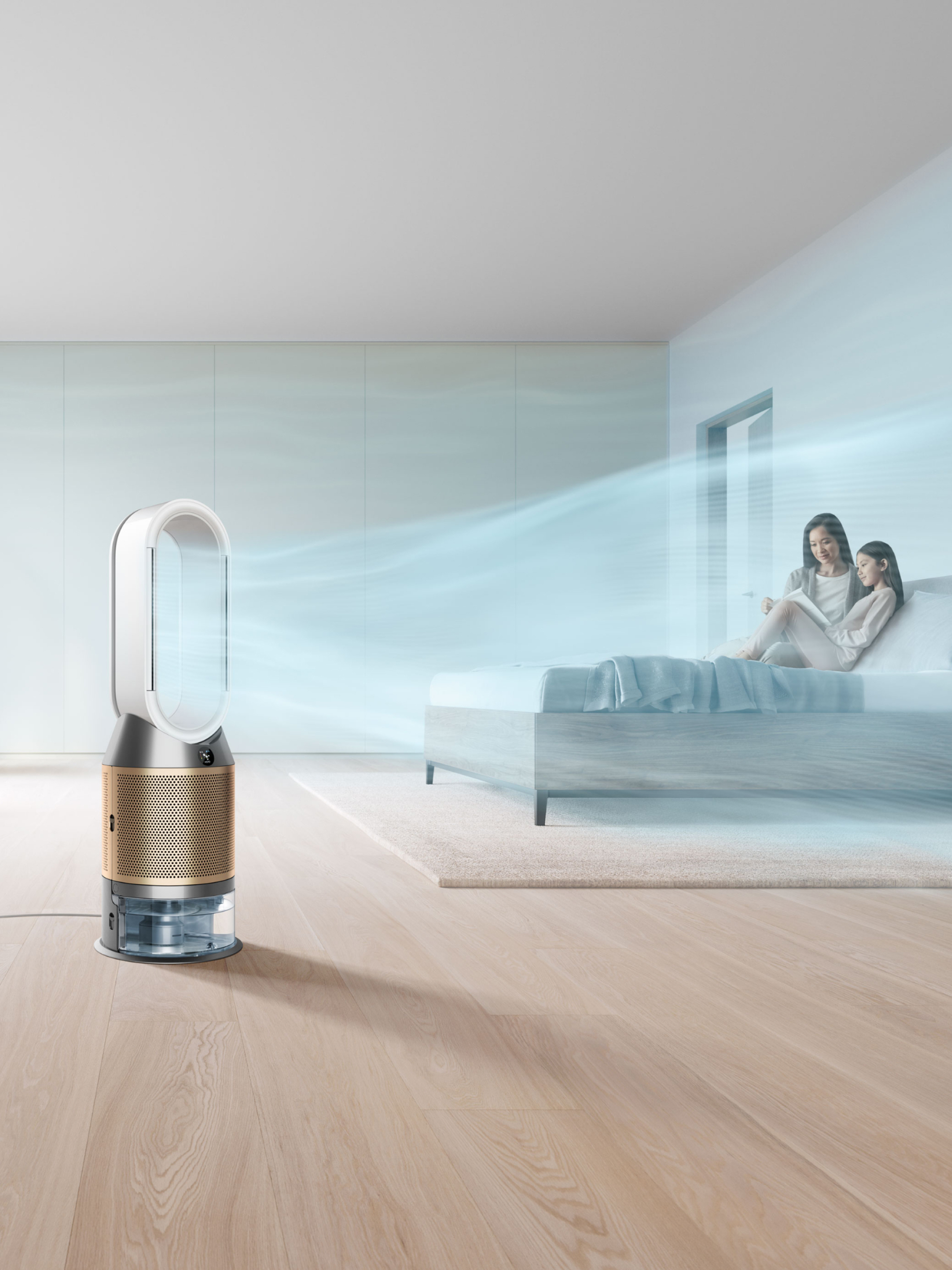 Dyson Purifier Humidify + Cool PH2 De-NOx - Luchtreiniger - Ventilator - HEPA filter - Wit/Goud