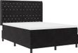 vidaXL Boxspring bed met hoofdeinde Zwart 140 x 200 cm Fluweel
