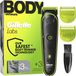 Gillette Labs i3 Body + Tondeuse intime pour homme avec technologie SkinFirst – Rasoir intime pour homme pour le corps et les parties intimes, étanche – Noir/vert