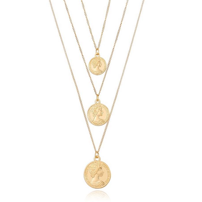LGT JWLS Multi layer dames ketting Goudkleurig Coins
