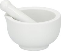 Alpina Vijzel met stamper - wit - keramiek - 8 cm