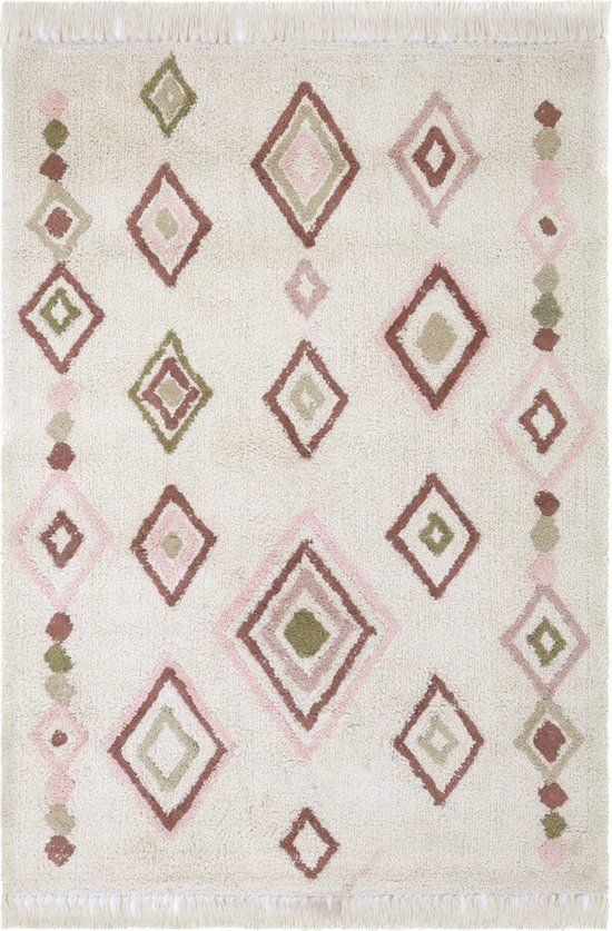 Tapis Petit Vloerkleed Liz Pink Aubergine - 120x170cm - Katoen - Roze