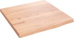 vidaXL - Plateau de lavabo - 40x40x2 cm - Chêne massif - Marron clair