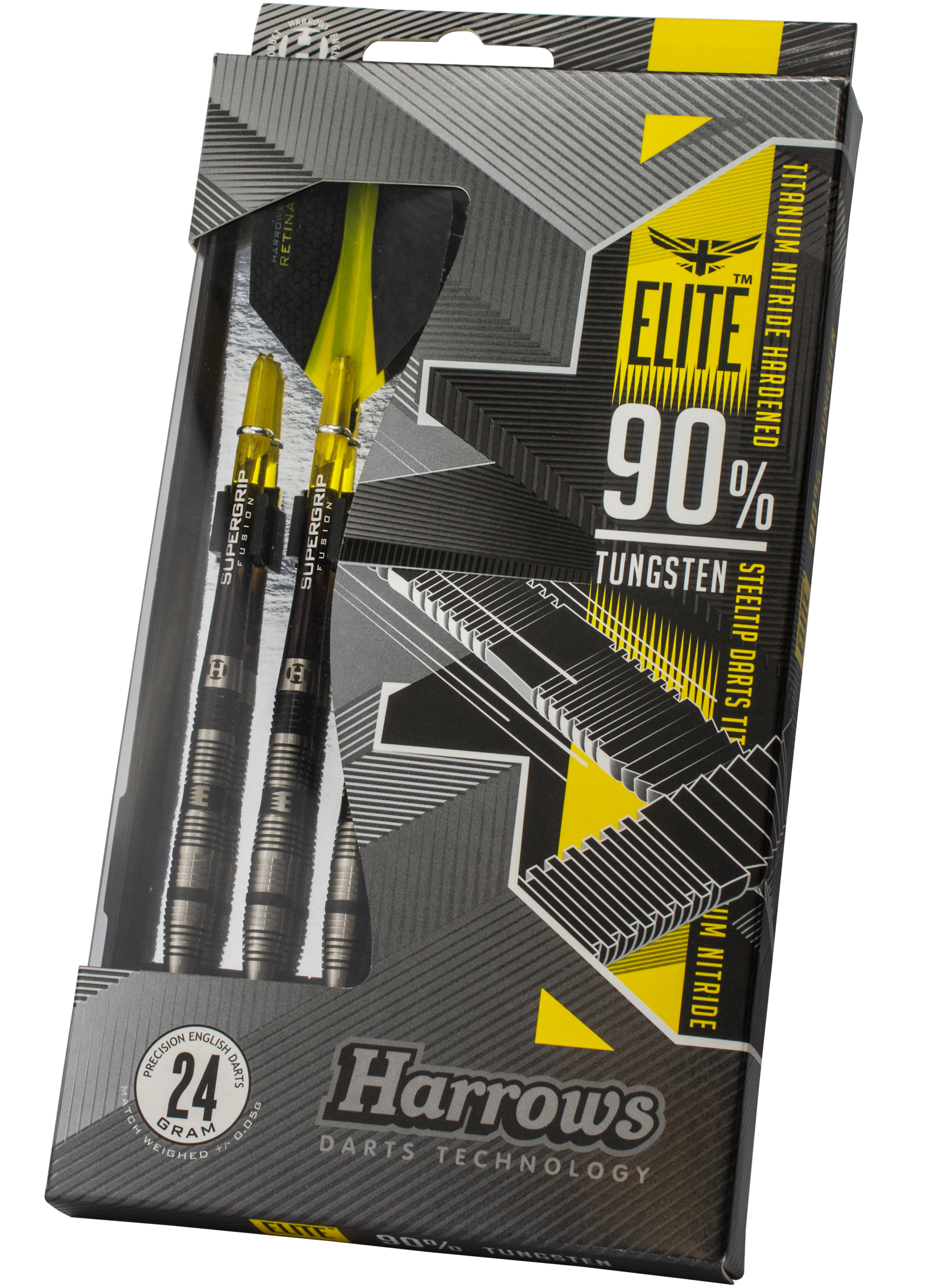 Harrows Elite 90% Tungsten Steeltip dartpijlenset