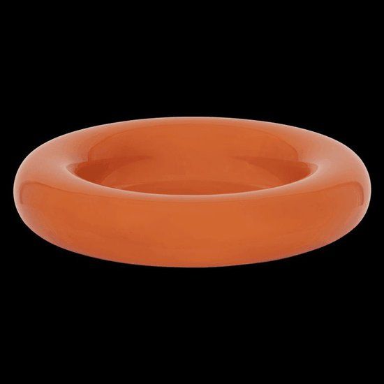 Urban Nature Culture Serveerschaal Lou Flame Keramiek Oranje Rond Diepe serveerschaal