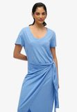 Superdry Midi-wikkeljurk van slubstof Dames Blauw
