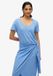 Superdry Midi-wikkeljurk van slubstof Dames Blauw