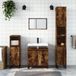 Maison Exclusive - Meuble de salle de bain avec armoire, placage chêne fumé, 58x33x60 cm, panneau de particules