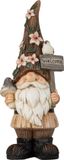 Merkloos / Sans marque Iko-Import Klaus Otte Gmbh Kabouter/dwerg staand decoratie beeldje - met bordje 'welcome' - H60 - steen