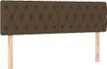 vidaXL Hoofdbord Stof Donkerbruin 144x7x78/88 cm