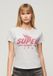 Superdry T-shirt pour femme avec imprimé Archive Kiss - Flake Grey Marl - Taille S
