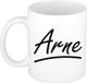 Bellatio Decorations Shoppartners Bv Arne Naam koffiemok - beker - met sierlijke letters - wit