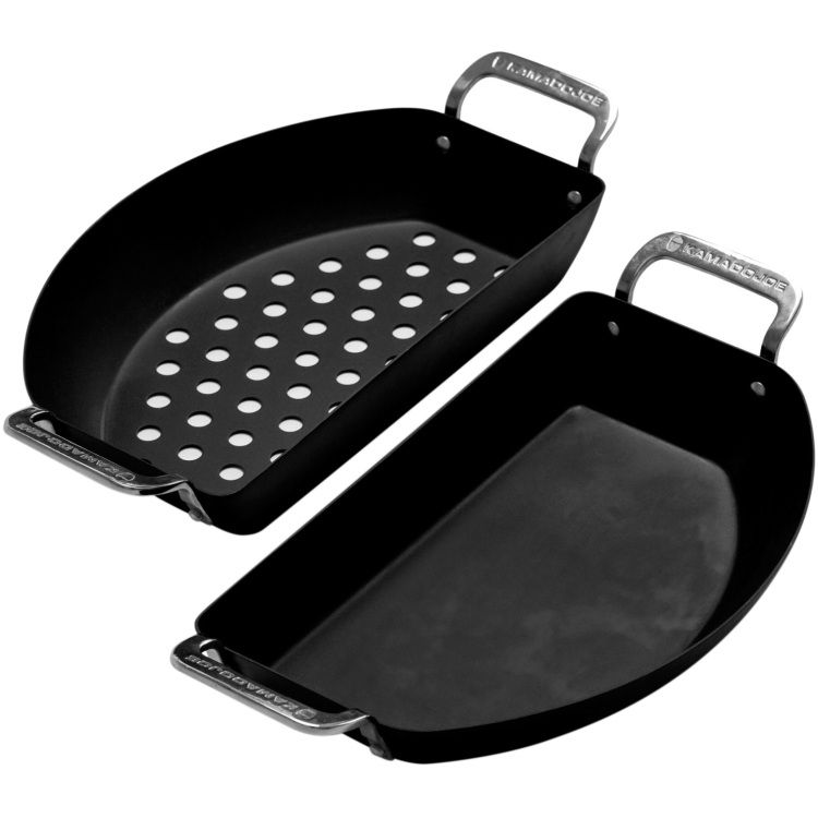 Kamado Joe Karbon Steel Half Moon Pan Set - 0811738028620
