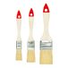 M7 3-delige set platte kwasten: 1x 3/4" (ca. 20 mm), 1x 1“ (ca. 25 mm), 1x 1,5“ (ca. 38 mm), serie 30/serie 01, lakkwast met synthetische lichte haren, schilderkwast met natuurhout, stalen huls