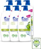 Head & Shoulders 6 x Anti-Roos Shampoo Pomme Fraîche Pompe 1000 ml