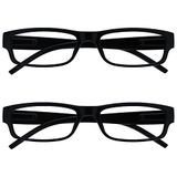 Leesbril The Reading Glasses Leesbril, Zwart, Lichtgewicht, Comfortabel, Waarde, 2 Stuks, Mannen, Vrouwen, RR32-1 +1,50