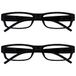 Leesbril The Reading Glasses Leesbril, Zwart, Lichtgewicht, Comfortabel, Waarde, 2 Stuks, Mannen, Vrouwen, RR32-1 +1,50