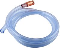 Allesto Pompe à siphon manuelle Thermique pour essence-Gaz-Huile-Carburant-Essence-Diesel-Liquide-Eau-Vanne 1/2"-Tuyau sécurisé de première qualité avec connecteur en laiton-240CM