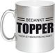 Bellatio Decorations Collega cadeau koffiemok - beker - Bedankt Topper - voor je fantastische inzet - zilver - werknemer/ personeel - afscheid / pensioen - 330 ml