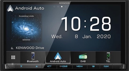 Kenwood DMX7520DABS - DAB+ - Apple Car Play & Android Auto - Bluetooth