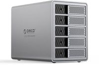 Orico 9858T3 Serie - Accessoire réseau - Thunderbolt 3 - 5 baies - Boîtier en aluminium - Gris