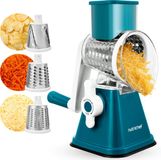 NutriChef Kaasrasp – 3-in-1 Groentesnijder – Groen