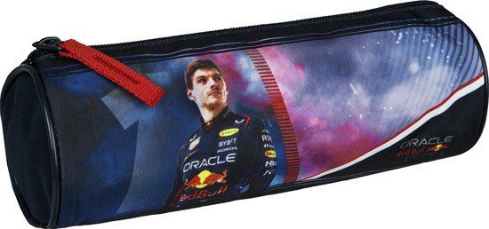 Red Bull Etui - Pennenetui voor Kind - Max Verstappen - Rond - Blauw - Pennenzak