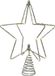 Lumineo Verlichte kerst piek ster - zilver - H25 cm - 20 leds - kunststof