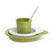 Suavinex, Spennenset voor kinderen + 6 maanden, servies voor kinderen, vaatwasmachinebestendig en magnetronbestendig. Inhoud: beker + bord + kom + lepel. My Family groen
