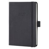 SIGEL Kangaro KTC bv Weekagenda Conceptum A6 2027 (NL/FR/EN/DU) met notitieruimte zwart Hardcover