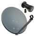 PremiumX 60 cm Satellitenantenne, Aluminium, Deluxe Ausführung, mit Single LNB