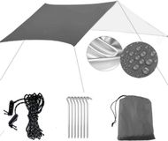 Tarp de camping Tarp de pluie PU 3000 - léger portable protection UV ripstop imperméable - randonnée activités de plein air Tarp tente