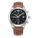 Timberland Ripgorge Montre analogique pour homme avec cadran noir et bracelet en cuir marron 44 mm